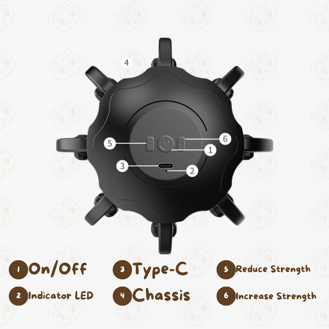 Light Weight Octopus Claw Head Massager