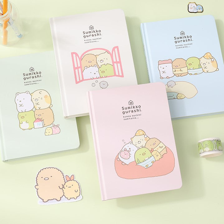 4 Assorted Colourways of Summikko Gurashi Hardcover Pocket sized Notebooks Frontal View Presentation