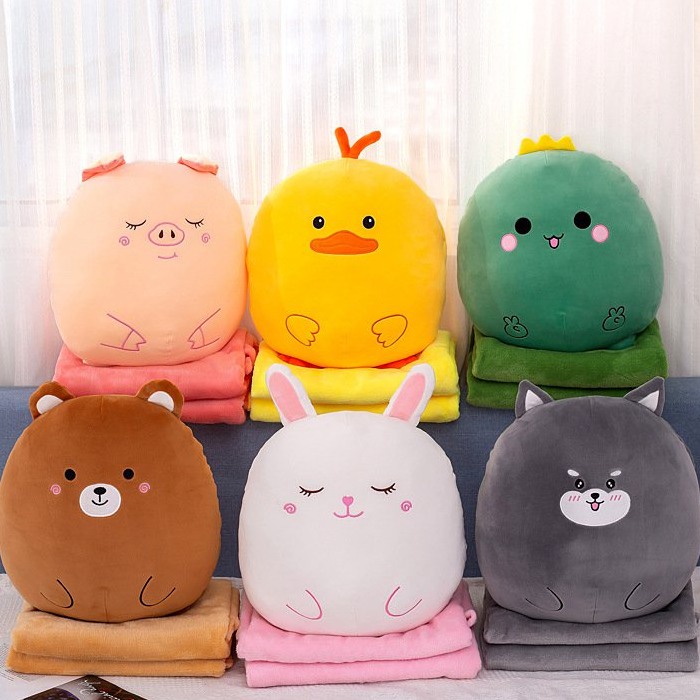 Animal Plush and Soft Toy Showcase all 6 variants with respective blankets