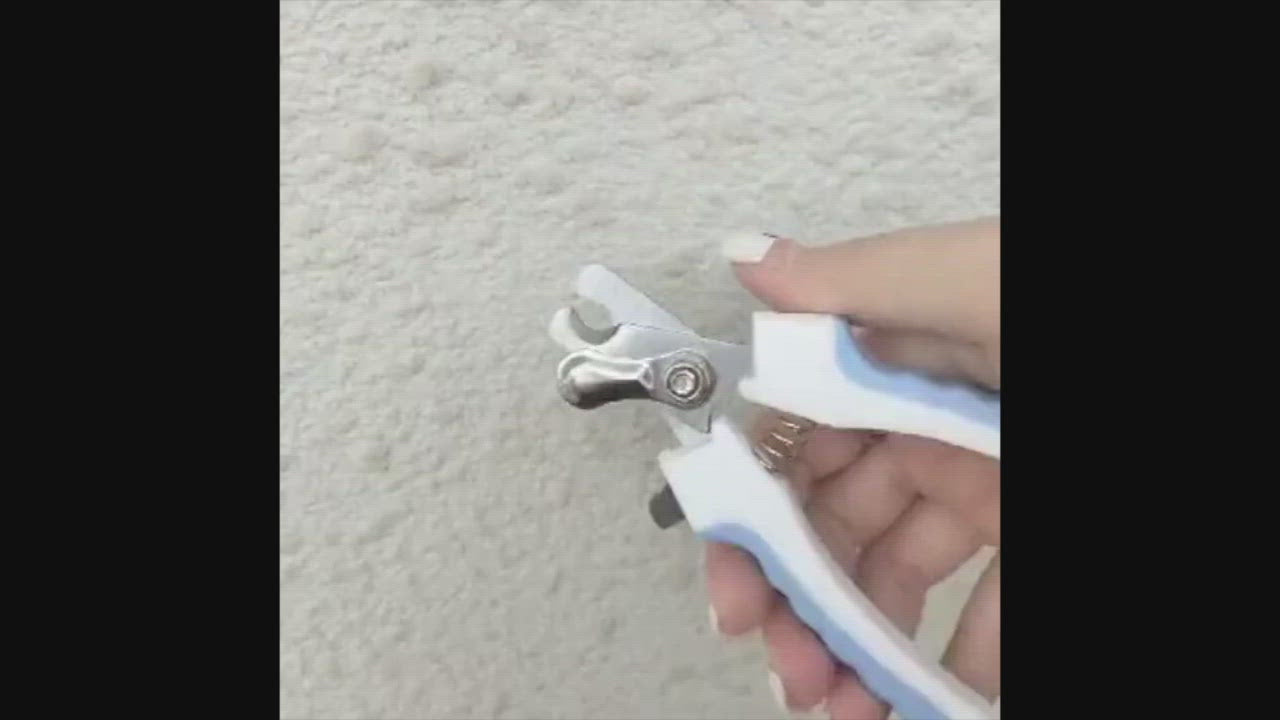 Video showing how to use pet nail clippers on petr