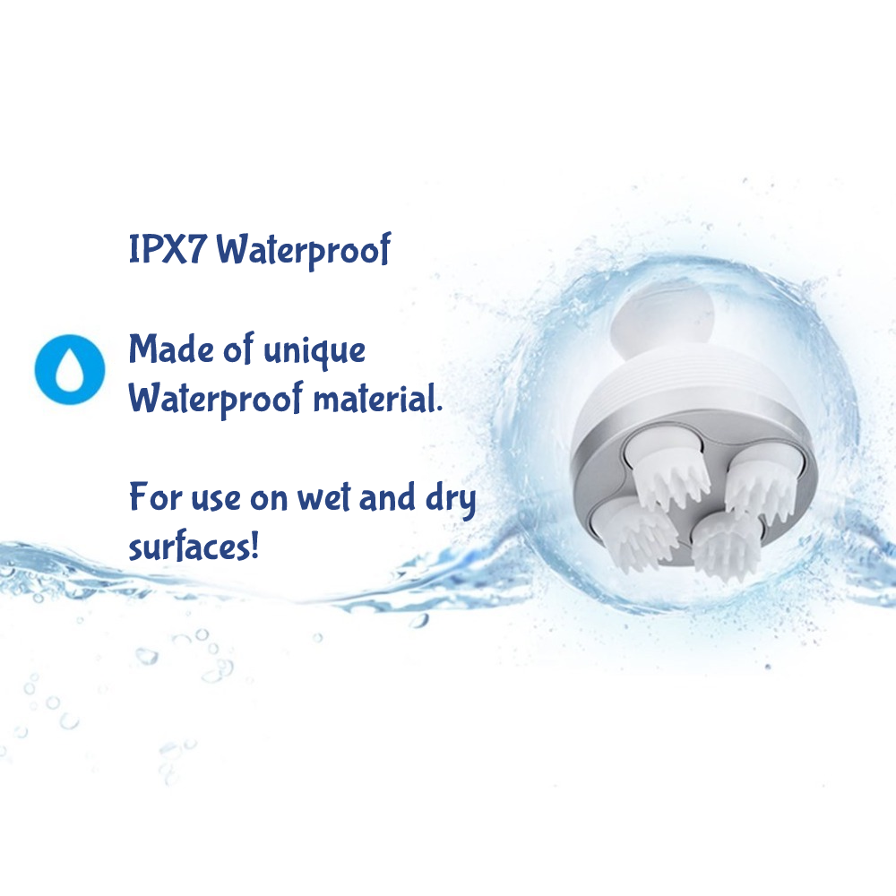 Waterproof standards opf Scalp Massager comply to IPX7 standards