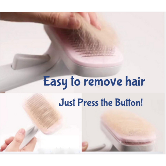 Pet Fur Comb with easy hair removal button