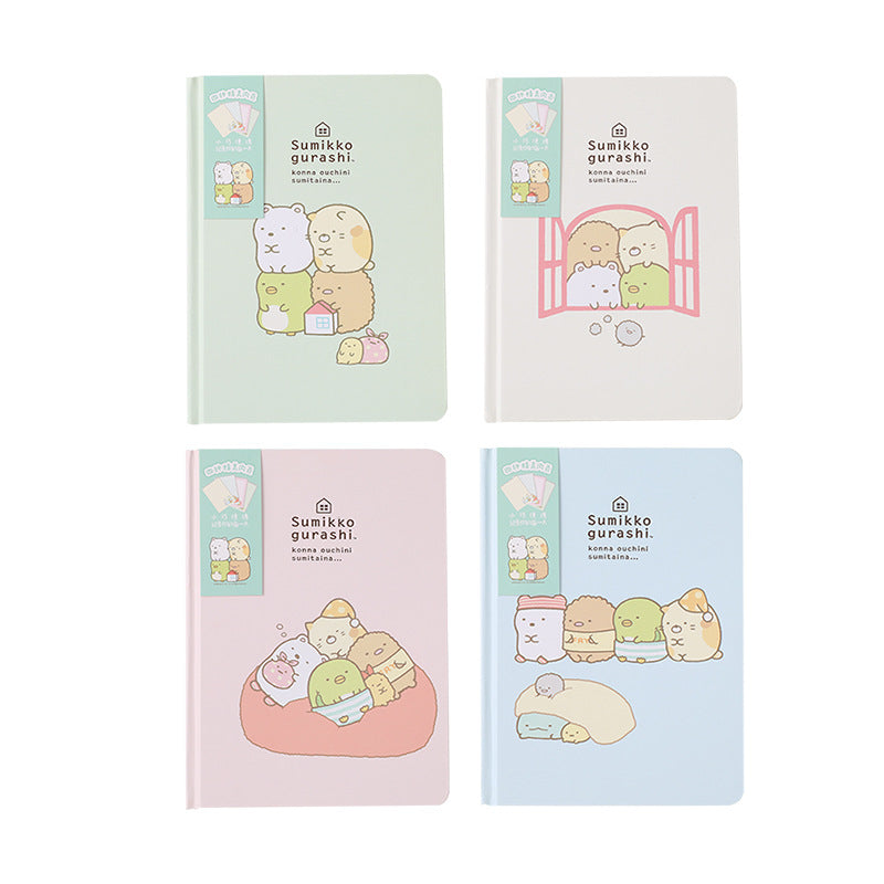 4 Assorted Colourways of Summikko Gurashi Hardcover Pocket sized Notebooks 